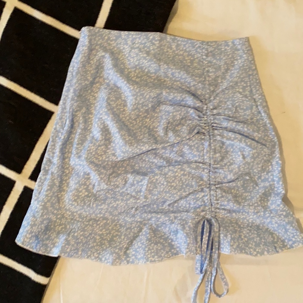 Blue Floral Skirt